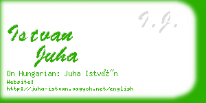 istvan juha business card